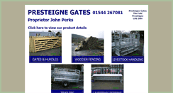 Desktop Screenshot of presteignegates.co.uk